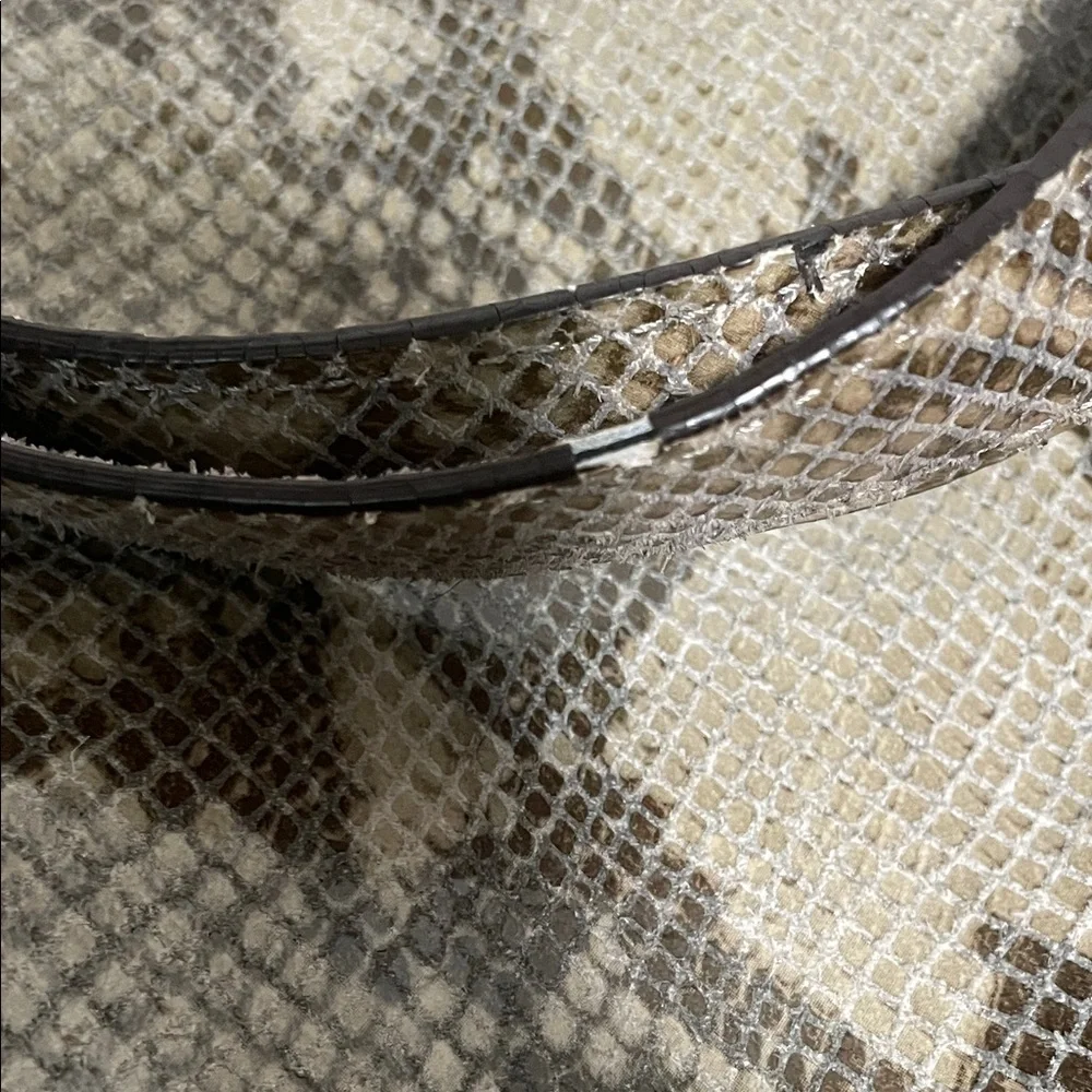 Michael Kors Neutral Snake-Print Shoulder Bag with Gold Hardware